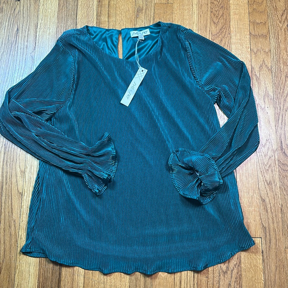 She + Sky Top Womens Size 1XL Blouse Summer Party Casual Office NWT